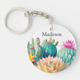 Llavero Cacti Y Suculento Con Nombre