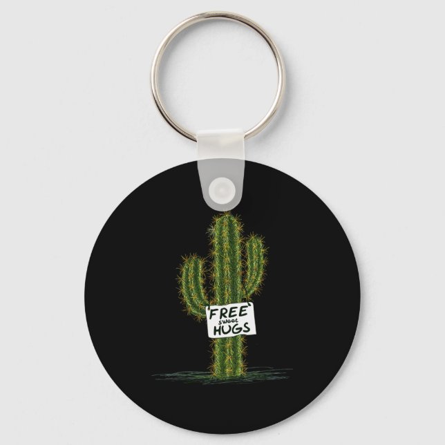 Llavero Cactus Cacti Funny Art Humor Sweet Hugs  (Anverso)