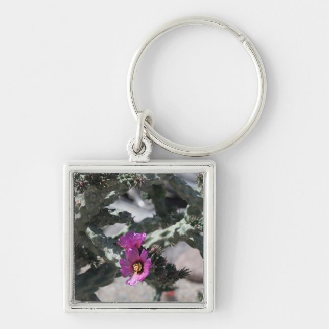 Llavero Cactus Cholla en flor (Frente)