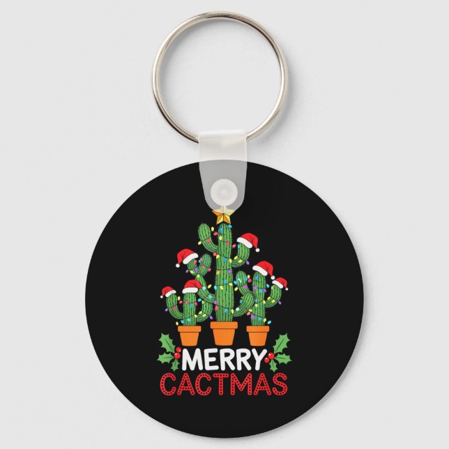 Llavero Cactus Christmas Tree Funny Merry Cactmas Cactus M (Anverso)