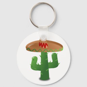 Llavero Cactus con Sombrero
