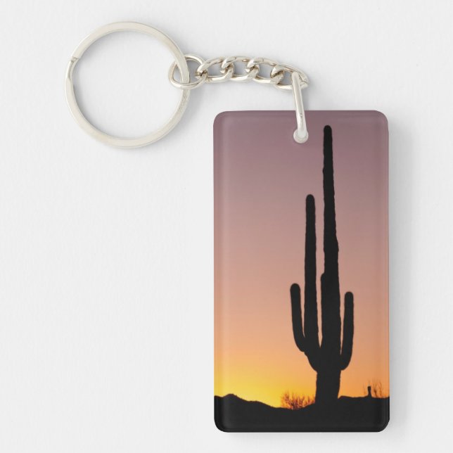 Llavero Cactus de Saguaro al atardecer (Frente)