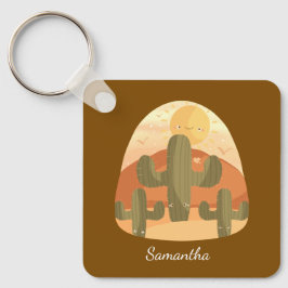 Llavero Cactus Desert With Sun