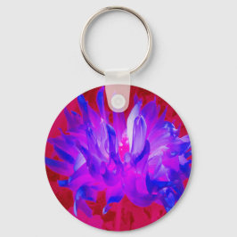 Llavero Cactus Violeta Azul y Rosa Caliente Dahlia