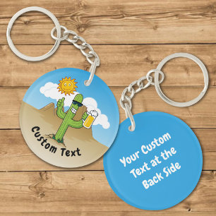Llavero Cactus with Beer Keychain