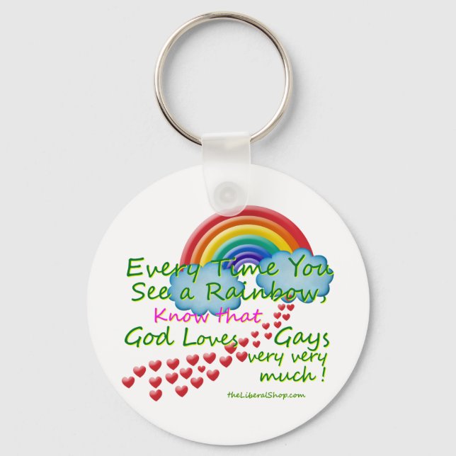 Llavero Cada vez que usted ve un arco iris (Anverso)