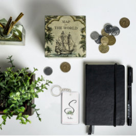 Llavero Cadena acrílica inicial de la acuarela monogramo