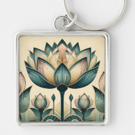 Llavero Cadena Art Deco Lotus