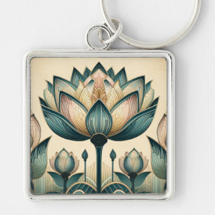 Llavero Cadena Art Deco Lotus