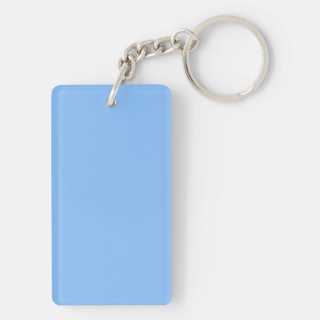 Llavero Cadena clave con fondo azul bebé (Atrás)