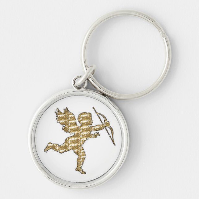 Llavero Cadena clave Cupido Oro Cinta (Frente)