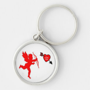 Llavero Cadena clave Cupido y Rojo cardíaco