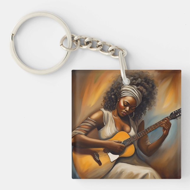 Llavero Cadena clave de mujeres afroamericanas (Frente)
