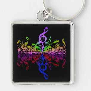 Llavero Cadena clave de notas de música Rainbow nada más