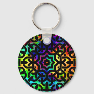 Llavero Cadena clave de nudos celulares Rainbow