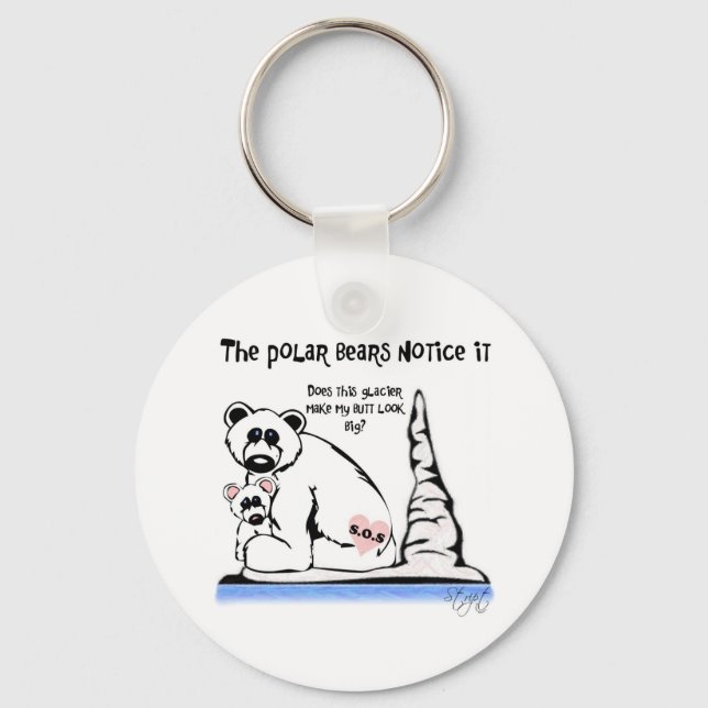 LLAVERO CADENA CLAVE DE OSO POLAR S.O.S (Anverso)