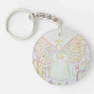 Llavero Cadena clave del Personalizado Ángel del Corazón G