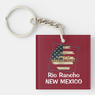Llavero Cadena clave estatal de Nuevo México personalizado