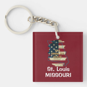 Llavero Cadena clave estatal personalizado Missouri