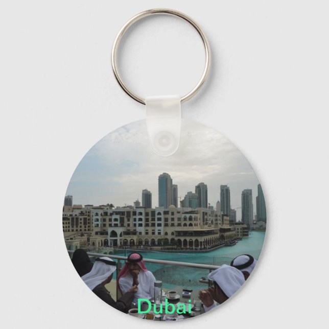 Llavero CADENA CLAVE - Hora del café en Dubai (Anverso)