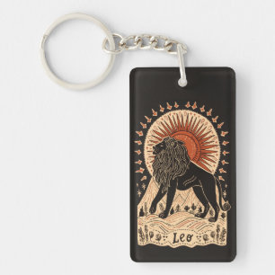 Llavero Cadena clave León Celestial Arte Zodiaco