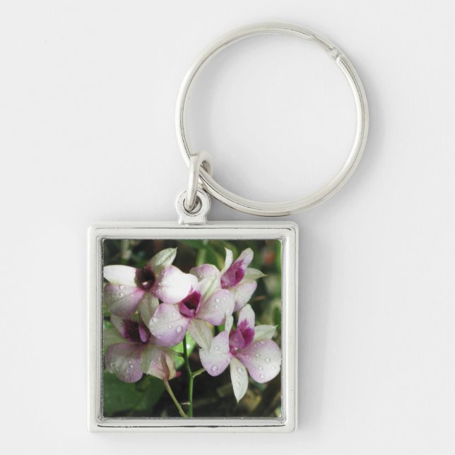 Llavero Cadena clave Orchidea (Frente)