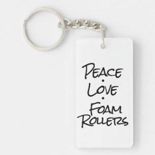 Llavero Cadena clave Peace Love Foam Rollers