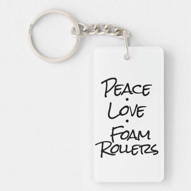 Llavero Cadena clave Peace Love Foam Rollers (Frente)