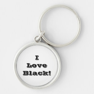 Llavero Cadena clave que amo a negro
