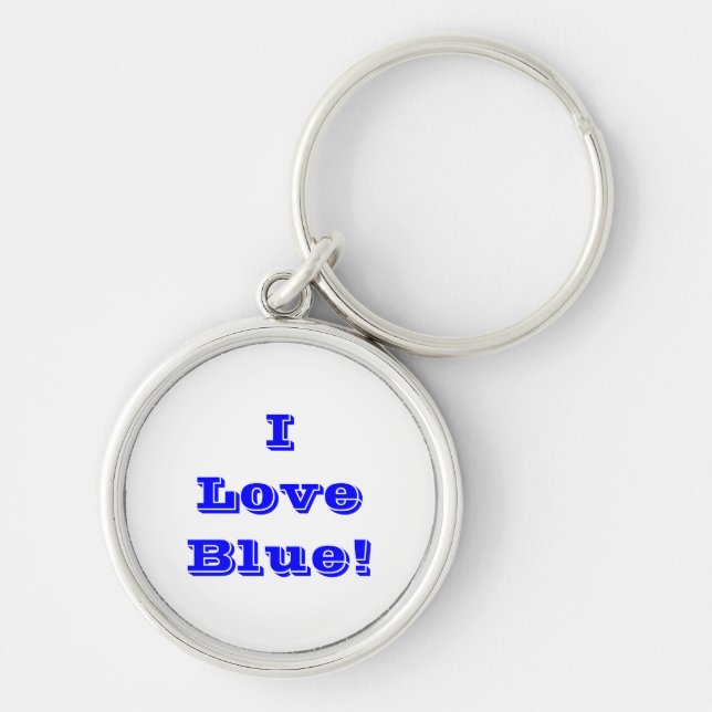 Llavero Cadena clave que amo azul (Frente)