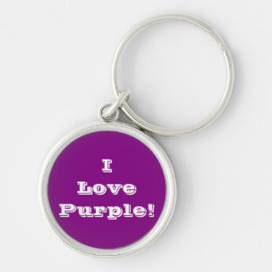 Llavero Cadena clave que amo morado