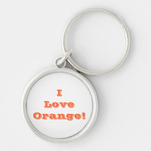 Llavero Cadena clave que amo Naranja