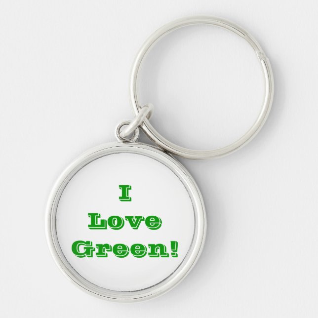 Llavero Cadena clave que me encanta el verde (Frente)