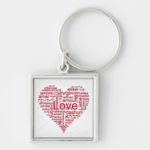 LLAVERO CADENA CLAVE ***TE AMO *** EN MUCHOS IDIOMAS