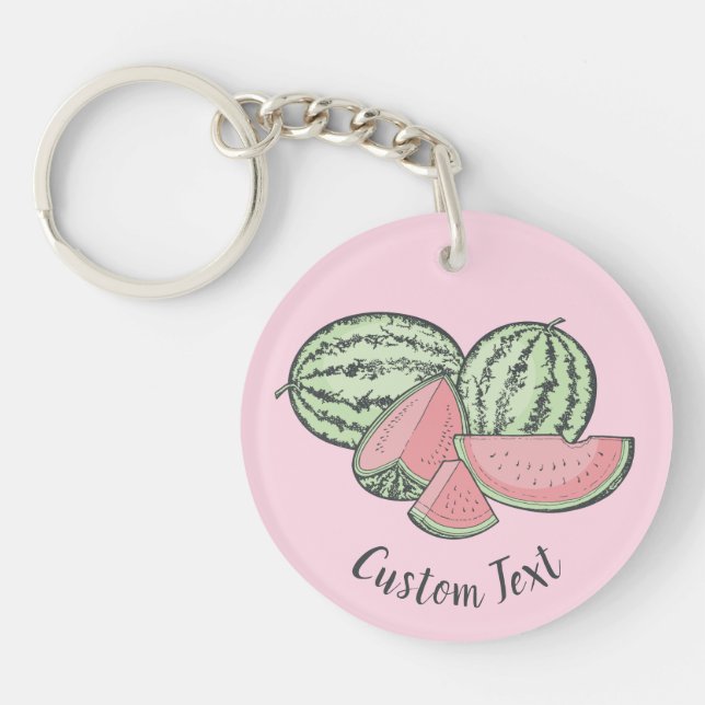 Llavero Cadena de bocetos de la sandía (Frente)