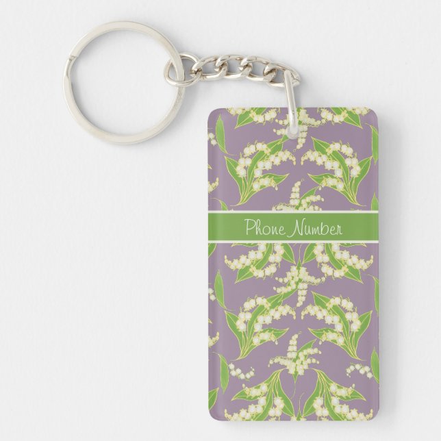 Llavero Cadena de bonitos: Lilies of the Valley, Mauve (Frente)