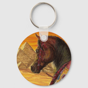 Llavero Cadena de caballos Red & Gold Arabian