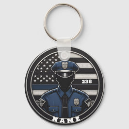 Llavero cadena de caracteres de la policía