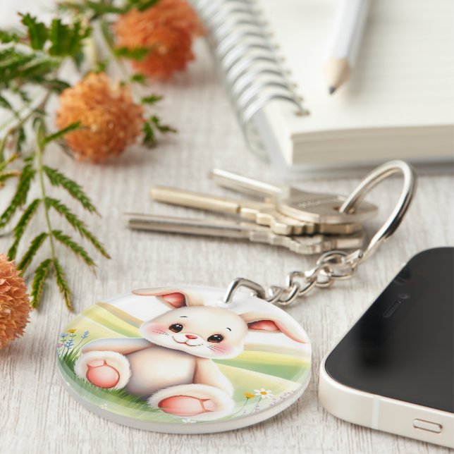 Llavero cadena de clave acrílica (Frente Derecha)