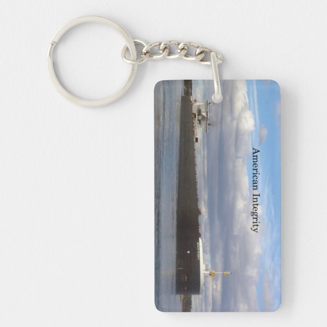 Llavero Cadena de clave acrílica de rectángulo de integrid (Frente)