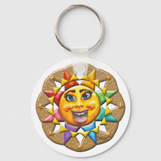 Llavero Cadena de clave biselada de sol extático (Anverso)