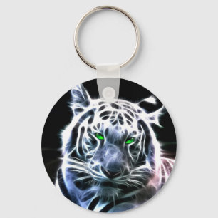 Llavero Cadena de clave: cadena de la llave del tigre blan