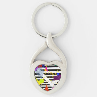 Llavero cadena de clave cardíaca torcida