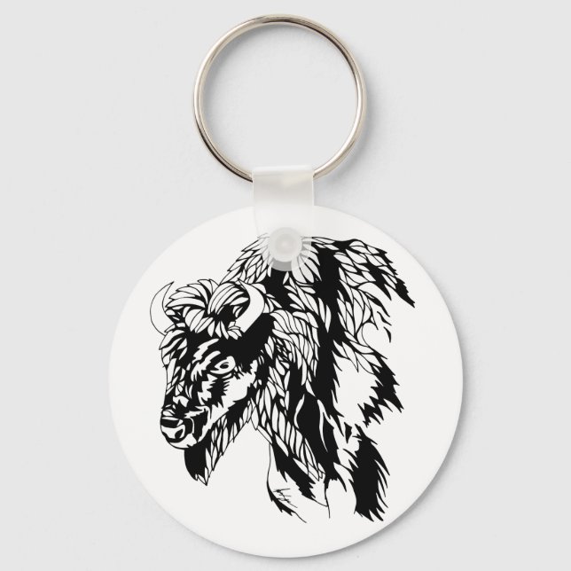 Llavero Cadena de clave de búfalo (Anverso)