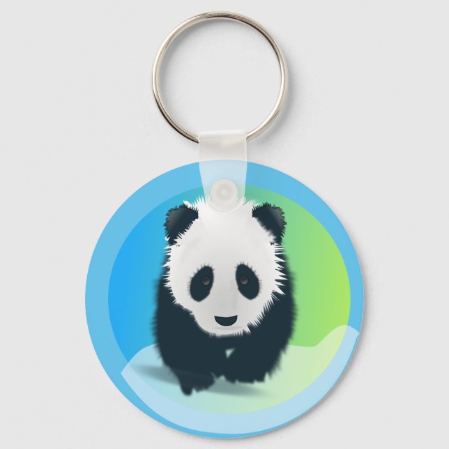 LLAVERO CADENA DE CLAVE DE COJINETE DE PANDA CUTÁNEA (Anverso)