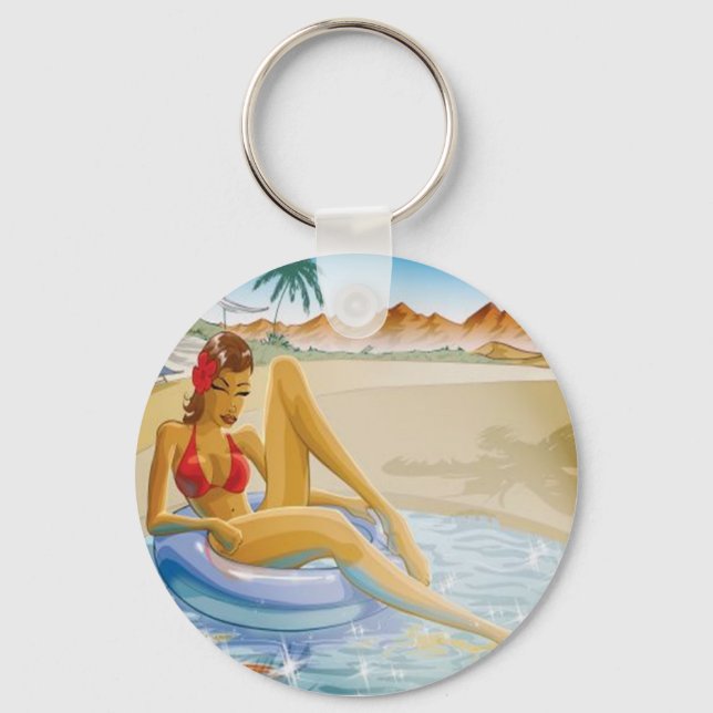 Llavero Cadena de clave de escape de vacaciones (Anverso)
