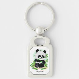 Llavero Cadena de clave de nombre personalizada Cute Panda