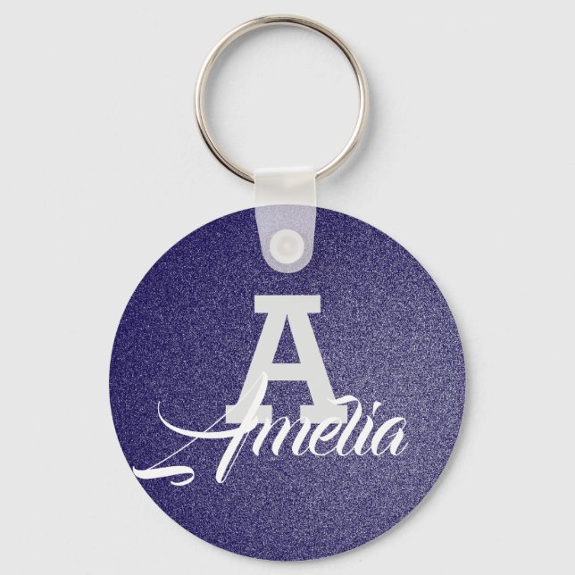 Llavero Cadena de clave de nombre personalizado | Cadena d (Anverso)