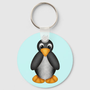 Llavero Cadena de clave de pingüino de corte - Personaliza