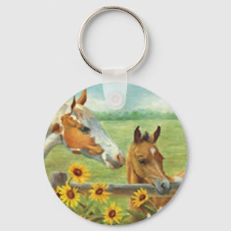 Llavero Cadena de clave de pintura de caballos